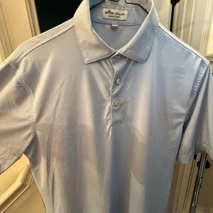 Peter Millar Men's Light Blue Polo Shirt